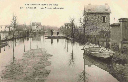 Inondations 1910 : Les avenues inondées
