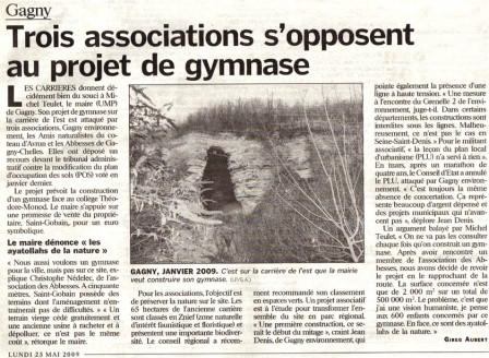 Article du Parisien du 25-05-2009 sur - Le procès du Gymnase