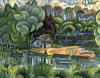 Maison au bord de la riviere (1913) huile sur toile 70 x 89 cm